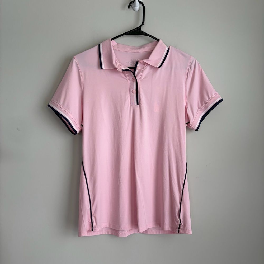 Vineyard Vines Women's Golf Core Polo Shirt Flamingo Pink Pickleball